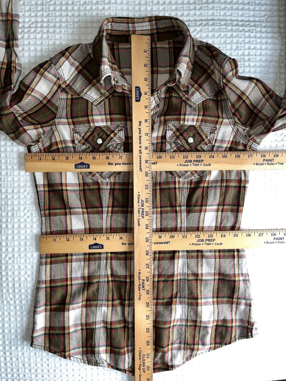 True Religion Pearl Snap Western Plaid Flannel Shirt Long Sleeve - Picture 3 of 6